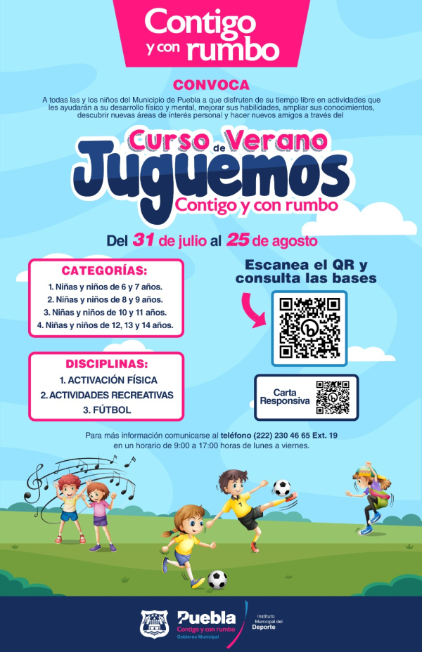 DEPORTE MUNICIPAL OFERTA CURSOS DE VERANO “JUGUEMOS CONTIGO Y CON RUMBO 2023”