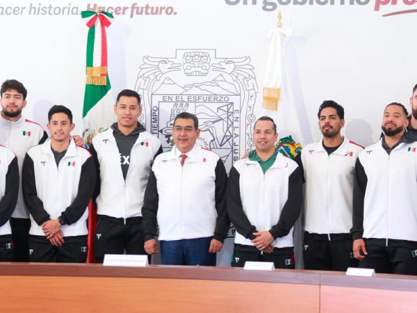 Puebla, sede de eventos internacionales; Sergio Salomón invita a juego de selección de basquetbol varonil