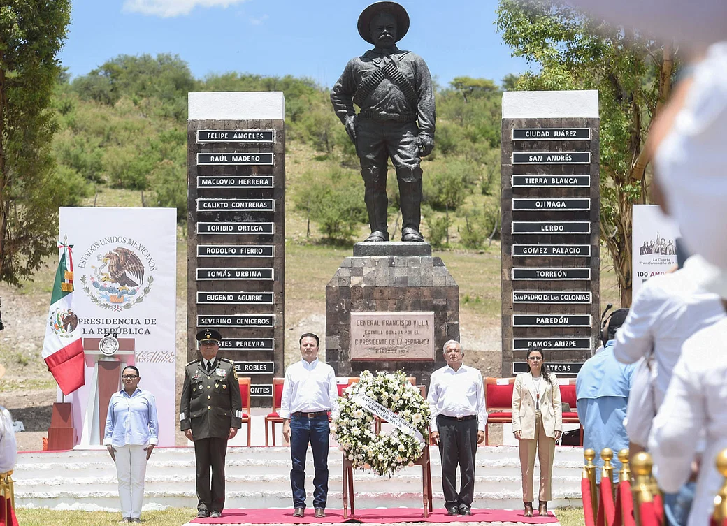 AMLO conmemora 100 años de la muerte de Francisco Villa