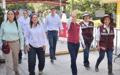 Claudia Sheinbaum y Rocío Nahle trabajan juntas por la recuperación de Álamo 